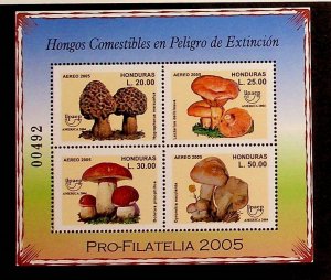 HONDURAS Sc C1219 NH SOUVENIR SHEET OF 2005 - MUSHROOMS