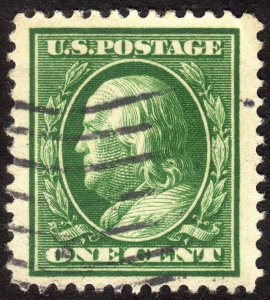 1910, US 1c, Franklin, Used, Well centered, Jumbo, Sc 374