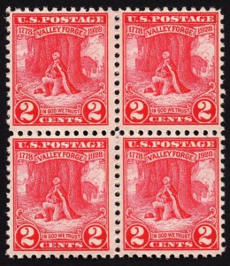 US 645 MNH VF 2 Cent Valley Forge Block of 4