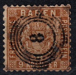 Baden #17 F-VF Used  CV $72.50  (X5202)