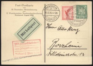 Germany 1926 Dortmund Stamp Dealers Day Private Postal Card Cover USED Ai 110141