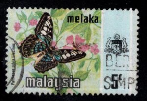 Malaysia Malacca Scott 76 Used Butterfly stamp