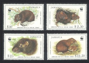 Jamaica WWF Brown's Hutia 4v 1986 MNH SG#899-902