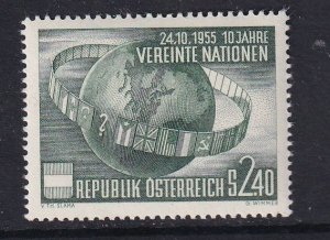 Austria    #608  MNH   1955  anniversary UN