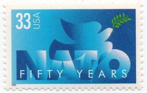 1999 NATO Fifty Years Anniv. Single 33c Postage Stamp, Sc#3354, MNH, OG