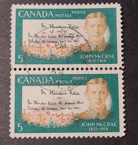 CA S#487 U-VF 2x$0.05 10/15/1968 VPair - John McCrae