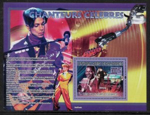 Comoro Is Michel's #Block 493 MNH S/Sheet - Bowie - Prince - Nat King Cole