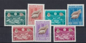 Maldive Is 117-23 MNH 1963 Freedom from Hunger (an9036)