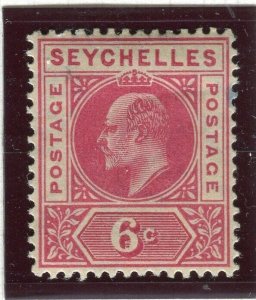 SEYCHELLES; 1906 early Ed VII issue fine Mint hinged Shade of 6c. value