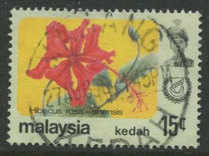 STAMP STATION PERTH Kedah #124 Sultan Abdul Halim Flowers Used 1979