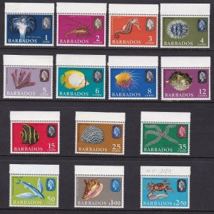 1965 BARBADOS - Marine Fauna Sheet Edge Series, SG 322/335 - MNH**