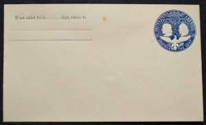 1893 US Sc. #U348 Columbian issue envelope, 1 cent mint, fair to good condition