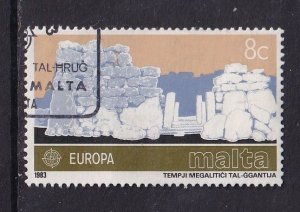 Malta   #627   used  1983  Europa  8c