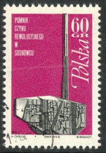 POLAND 1968 SOSNOWIEC MEMORIAL Issue Sc 1593 CTO Used