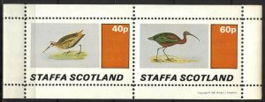 {ST242} Staffa Scotland Birds (7) Sh. of 2 MNH Local Cinderella !!