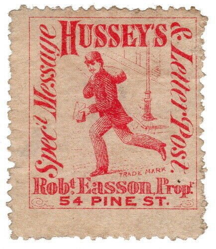 (I.B) US Local Post : Hussey's Special Message & Letter Post