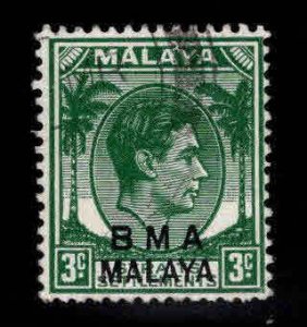 Straits Settlements Scott 258 BMA MALAYA overprint Used