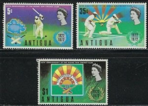 Antigua 297-99 MNH 1972 Cricket (ak5548)