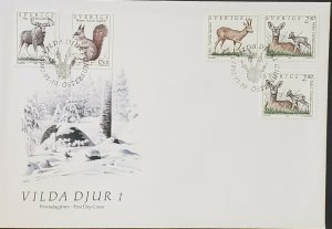 Sweden 1992 Wild Animals Deer Elk First Day Cover