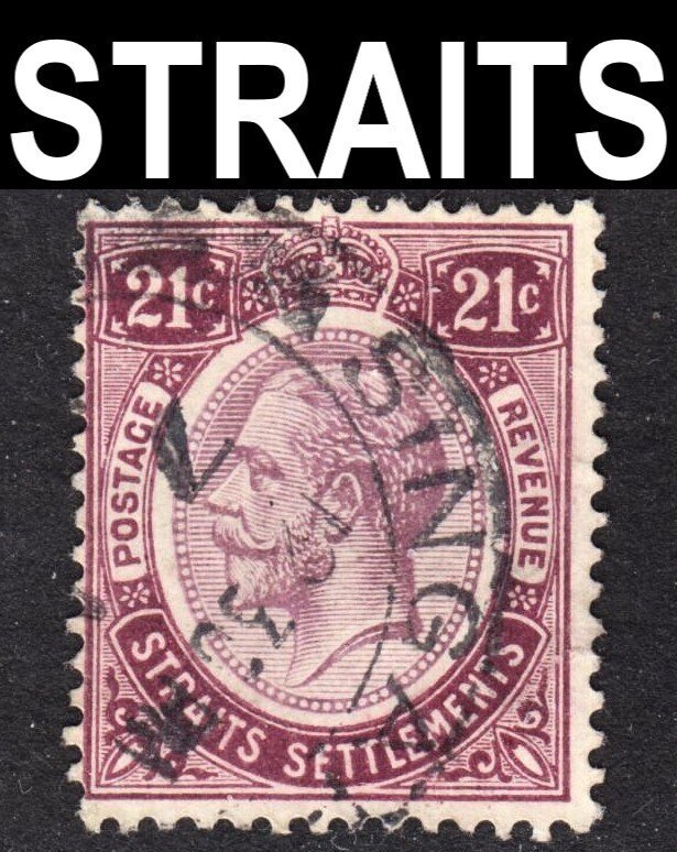 Malaya Straits Settlements Scott 160 wtmk 3 F+ used. FREE...