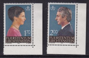 Liechtenstein   #799-800  MNH  1984  prince and princess