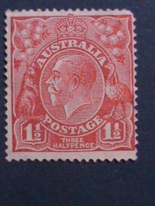 ​AUSTRALIA-1914-SC# 21-OVER 100 YEARS OLD- KING GEORGE V MINT STAMP-VERY FINE