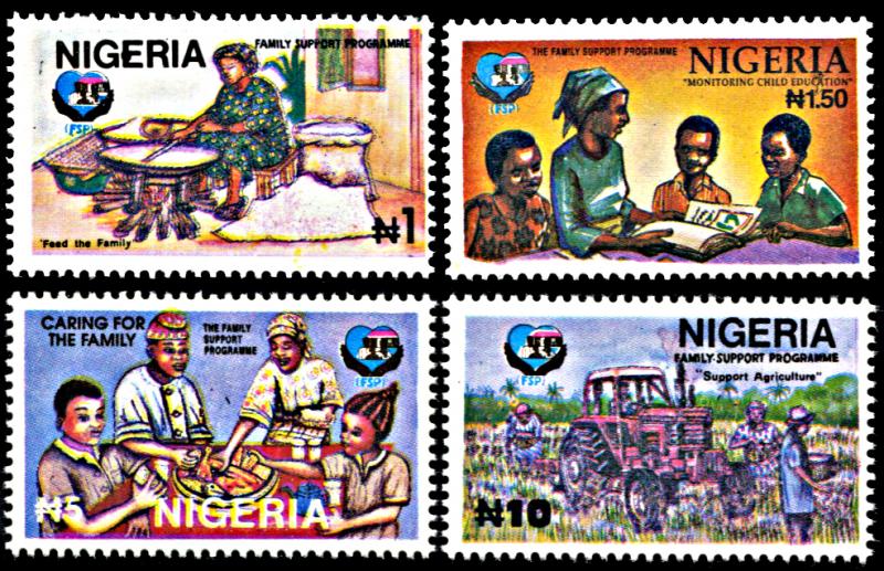 Nigeria 653-656, MNH, Family Support Program