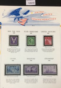 MOMEN: US STAMPS 1942 MINT OG NH COLLECTION LOT #12519