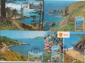 Guernsey - 1976 Views set 4 Maxicards