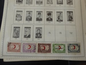 Turkey 1865-1960 Stamp Collection on Album Pages 