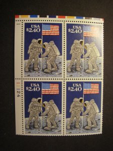 Scott 2419, $2.40 Moon Landing, PB4 #11124 1 UL MNH Priority Mail Beauty