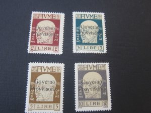 Italy 1921 Fiume Sc 144-47 MNH