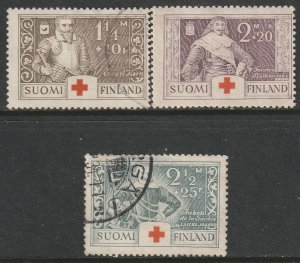 Finland 1934 Sc B15-17 set used/MH DG