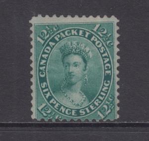 Canada Sc 18a MNH. 1859 12½p blue green Queen Victoria, expertly regummed, Fine