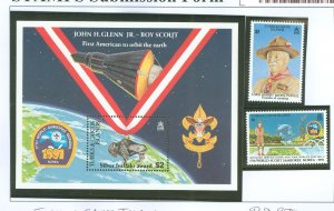 Turks & Caicos Islands #968-970 Mint (NH) Single (Complete Set) (Scouts) (Space)