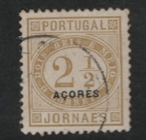 Azores Scott P4 Used Bister colored newspaper stamp