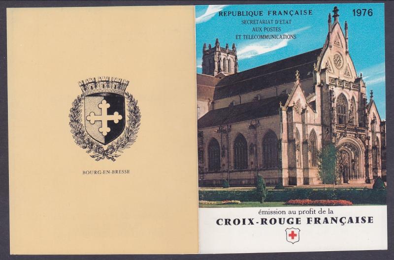 France B496a MNH 1978 Booklet St Barbara & Cimmerian Sibyl Sculptures w/Gutter