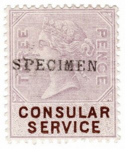 (I.B) QV Revenue : Consular Service 3d (specimen)