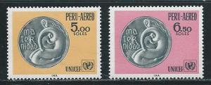 Peru C279-80 1970 UNICEF set MNH