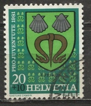 Switzerland 1981: Sc. # B484; Used Single Stamp