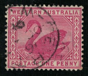 1890-1893, Black Swan, Western Australia, 1 penny (T-9209)