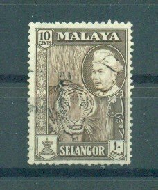 Malaya - Selangor sc# 107 used cat value $.25