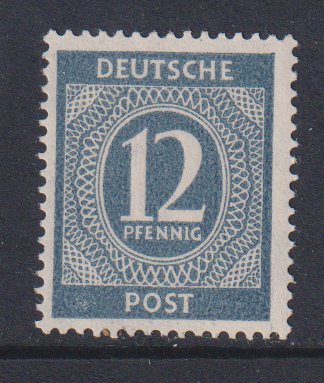 Germany   #539  MNH  1946  numerals 12pf  gray
