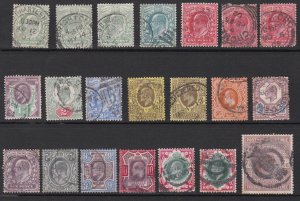 Great Britain 1901/13 King Edward Used Set To 2s6d