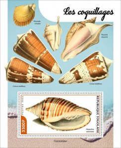 TOGO - 2022 - Shells - Perf Souv Sheet - Mint Never Hinged