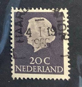 Netherlands 1953 Scott 347 used - 20c, Queen Juliana