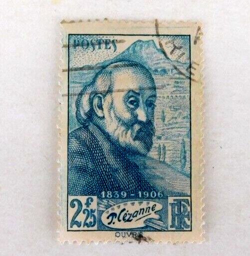 France #370 Used/Fine, 2.25fr, Paul Cezanne, Painter, 1939