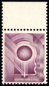 1945 Switzerland Test Stamp Cross and Ball Red Brown