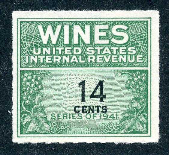 Scott RE126 - 14 cents - 1942 Wines - MNH - No Gum As Issued