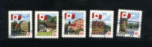 Canada #2351-55  -3  used  VF  2010  PD